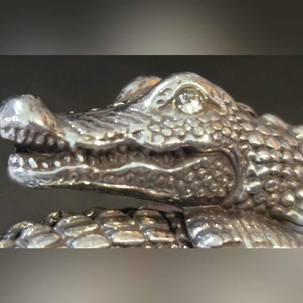 Brighton Silver Alligator Rhinestone Bracelet - Picture 5 of 9